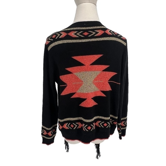 NWT Tea & Cup Long Sleeve Geo Print Waterfall Cardigan One Size Fits All Women’s - Picture 3 of 7
